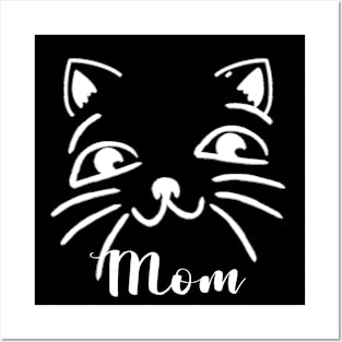 Cute Cat Mom Happy Mother's Day For Pet Cat Lovers Posters and Art